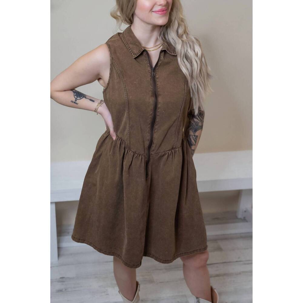 NEW SUNDAY EDITION ferne dress in brown